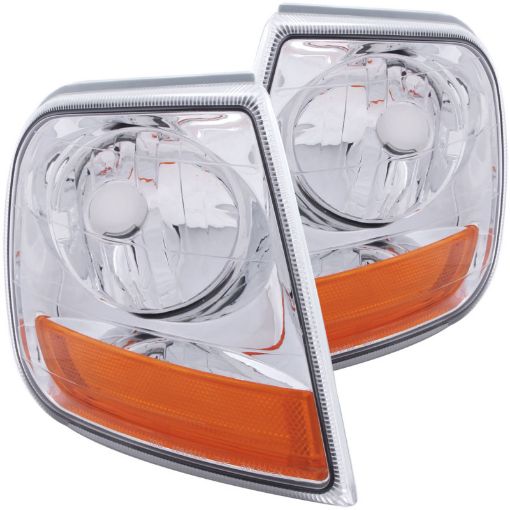 Picture of ANZO Corner Lights 1997 - 2003 Ford F - 150 HARLEY - DAVIDSON Style Corner Lights Chrome w Amber Rflct