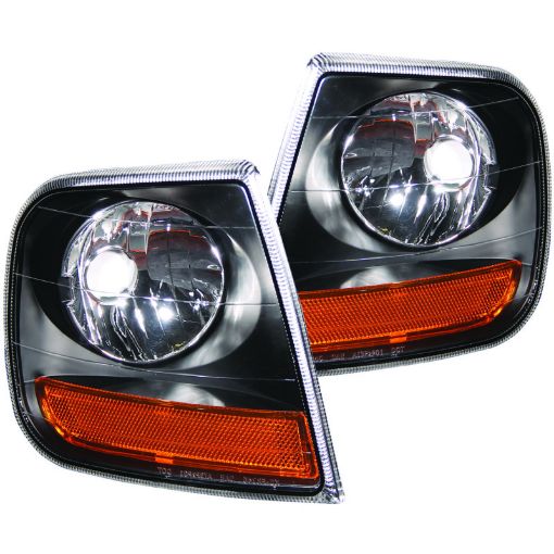 Picture of ANZO Corner Lights 1997 - 2003 Ford F - 150 HARLEY DAVIDSON Style Corner Lights Black w Amber Reflector