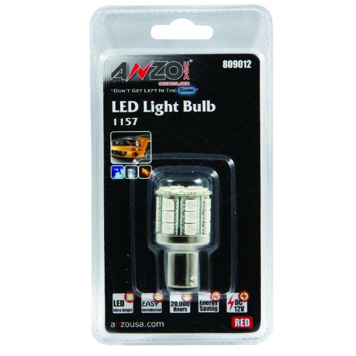 Picture of ANZO LED Bulbs Universal LED 1157 Red - 28 LEDs 1 34in Tall