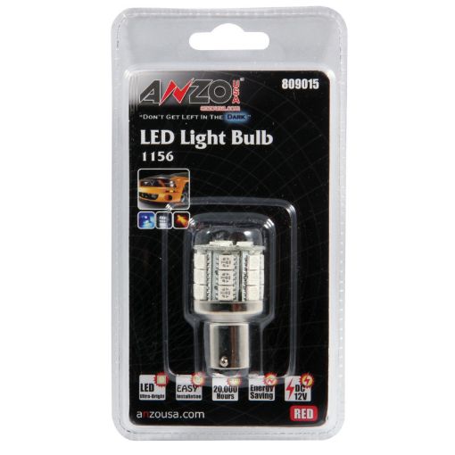 Picture of ANZO LED Bulbs Universal LED 1156 Red - 23 LEDs 1 34in Tall