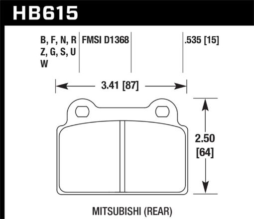 Picture of Hawk EVO X HPS Street Rear Brake Pads