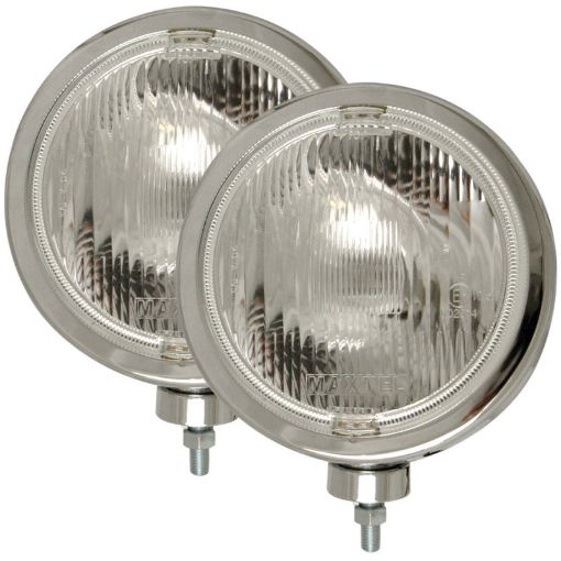 Picture of ANZO Off Road Halogen Light Universal H3 8in Round Slimline Off Road Light Chrome