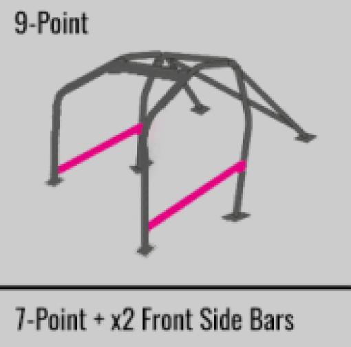 Picture of Cusco SFTY21 2 - Passenger 9 - Point BLK DASH - THROUGH Roll Cage Subaru STi GRB 08 - 14 (SONo Cancel)
