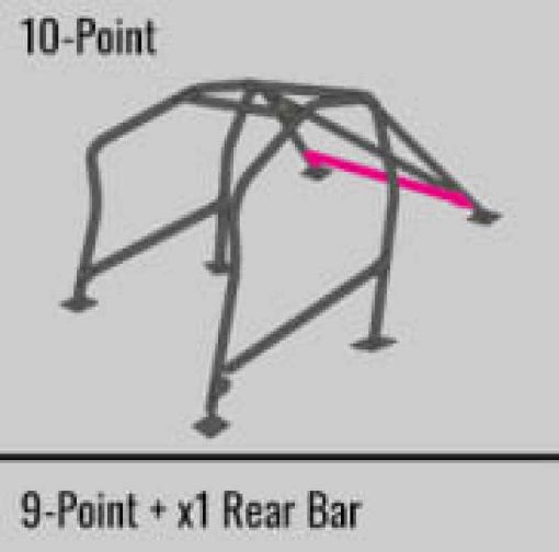 Picture of Cusco SFTY21 2 - Passenger 10 - Point BLK DASH - ESCAPE Roll Cage Subaru STi GRB 08 - 14 (SONo Cancel)