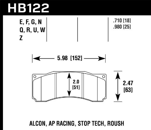 Picture of Hawk DTC - 80 AP Racing Alcon Race Brake Pads