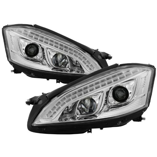 Picture of Spyder Mercedes W221 S Class 07 - 09 Headlights - HID Model Only - Chrome PRO - YD - MBW22107 - HID - DRL - C