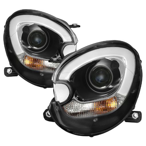 Picture of Spyder Mini Cooper Countryman 11 - 15 Headlights - Halogen Model Only - Black PRO - YD - MCO11 - DRL - BK