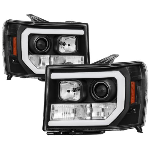 Picture of Spyder GMC Sierra 150025003500 07 - 13 V2 Projector Headlights - Black PRO - YD - GS07V2 - LBDRL - BK