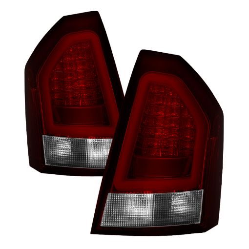 Picture of Spyder Chrysler 300 05 - 07 V2 Light Bar LED Tail Lights - Red Clear ALT - YD - CHR305V2 - LED - RC