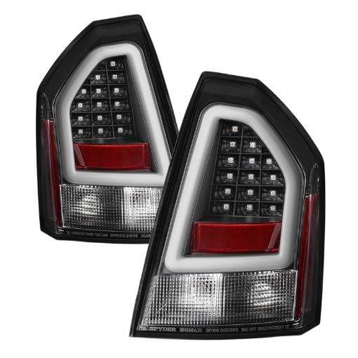 Picture of Spyder Chrysler 300 05 - 07 V2 Light Bar LED Tail Lights - Black ALT - YD - CHR305V2 - LED - BK