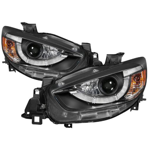 Picture of Spyder Mazda CX - 5 13 - 15 Projector Headlights - DRL LED - Black PRO - YD - MCX513 - DRL - BK