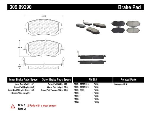 Picture of Stoptech 03 - 10 Subaru ForesterImpreza 02 - 12 Subaru LegacyOutback Sport Brake Pads - Front