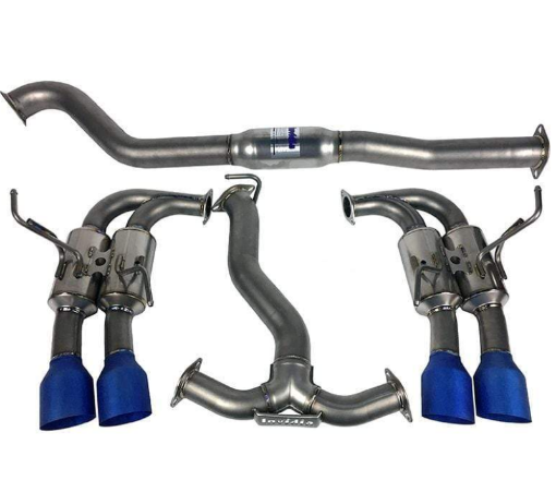 Picture of Invidia 11 - 14 WRXSTi Gemini 80mm Full Titanium 101mm Quad Tip Cat - Back Exhaust