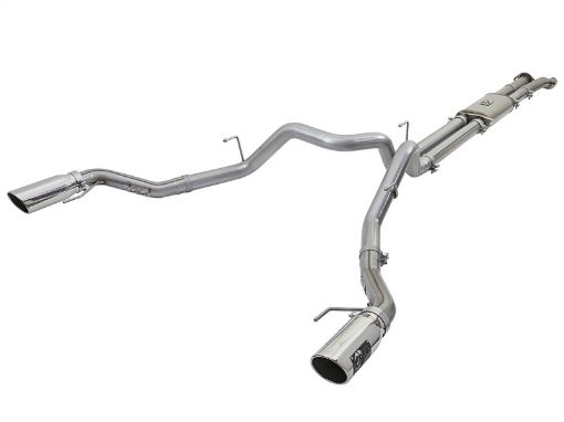 Picture of aFe MACHForce XP Exhaust Cat - Back SS - 409 2017 Ford F - 150 Raptor V6 - 3.5L (tt) w Polished Tips