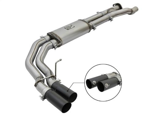 Picture of aFe POWER Rebel Series 3in 409 SS Cat Back Exhaust w Black Tips 17 Ford F - 150 Raptor V6 - 3.5L