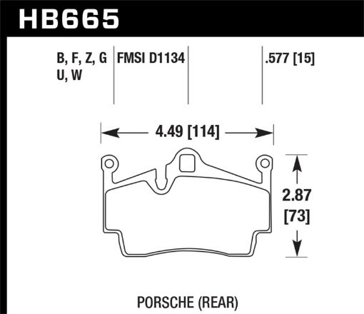 Picture of Hawk 2012 - 2015 Porsche Boxster DTC - 60 Race Rear Brake Pads