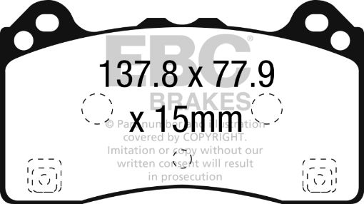 Picture of EBC 15 - 16 Ford Focus RS Yellowstuff Front Brake Pads