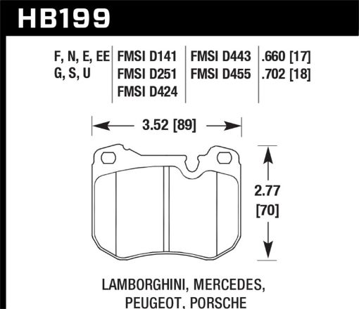 Picture of Hawk 80 - 92 Porsche 924 Turbo DTC - 60 Race Brake Pads