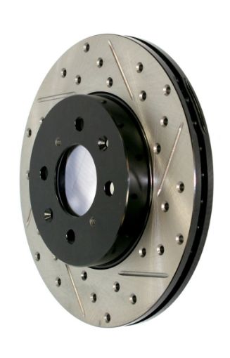 Picture of StopTech 2013 BMW F30 3 - Series Left Slotted Drilled Sport Brake Rotor - Rear