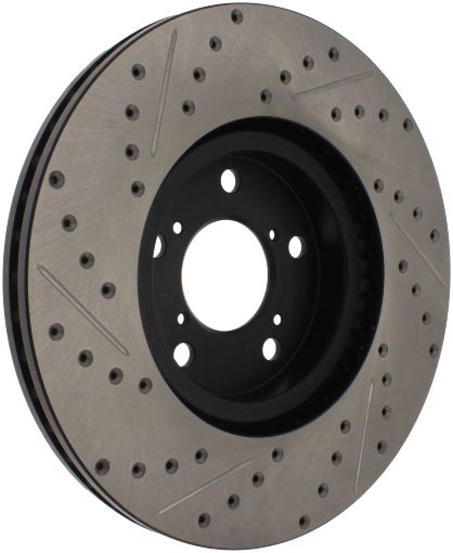 Picture of StopTech 07 - 08 Acura MDX SportStop Slotted Drilled Left Front Rotor