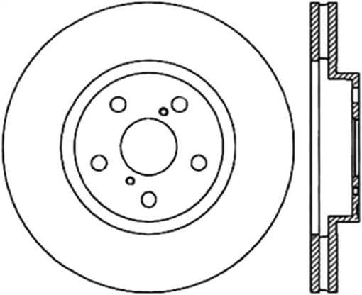 Picture of StopTech Sport Slotted 91 - 95 Toyota MR2 Cryo Front Left Rotor