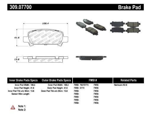 Picture of StopTech Performance 02 - 03 WRX Rear Brake Pads