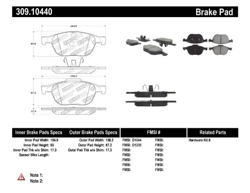 Picture of StopTech Performance 04 - 09 Mazda 3 Front Brake Pads