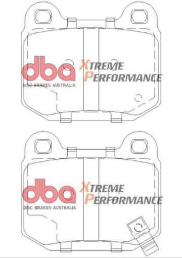 Picture of DBA 03 - 06 EVO 04 - 09 STi 03 - 07 350Z Track EditionG35 w Brembo XP650 Rear Brake Pads