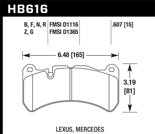 Picture of Hawk 08 - 09 Lexus IS - F HPS Street Front Brake Pads