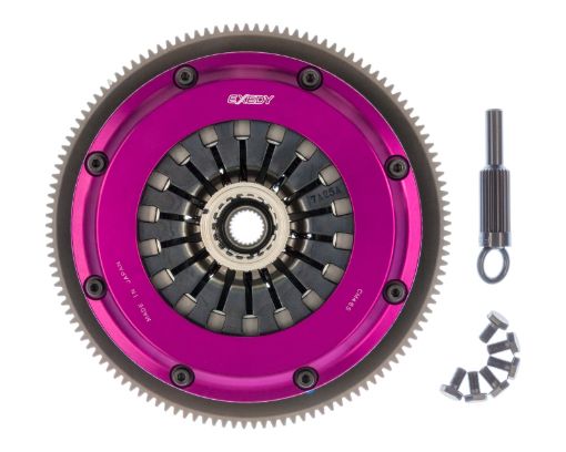 Picture of Exedy 1993 - 1995 Mazda RX - 7 R2 Hyper Twin Carbon - D Clutch Sprung Center Disc Pull Type Cover