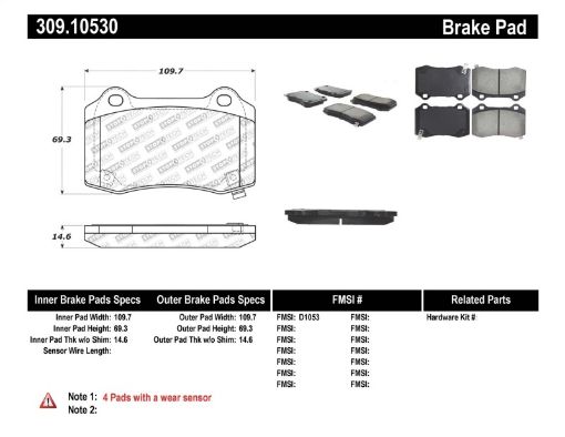 Picture of StopTech Performance 10 Camaro Rear Brake Pads