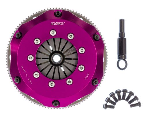 Picture of Exedy 1999 - 2002 Nissan Silvia L4 Hyper Twin Carbon - R Clutch Rigid Disc Push Type Cover (wFW Bolts)