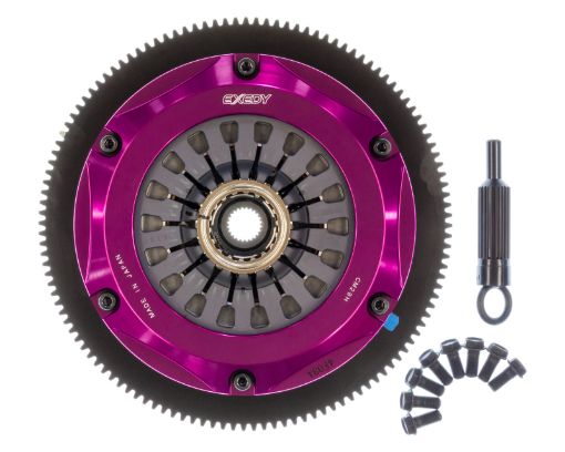 Picture of Exedy 2004 - 2014 Subaru Impreza WRX STI H4 Hyper Twin Cerametallic Clutch Sprung Center Disc Pull