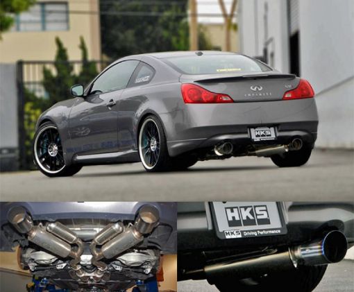 Picture of HKS 08 Infiniti G37 Coupe Dual Hi - Power Titanium Tip Catback Exhaust