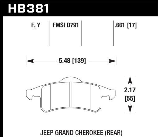 Picture of Hawk 99 - 04 Jeep Grand Cherokee LTS Street Rear Brake Pads