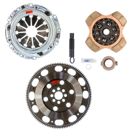 Picture of Exedy 2002 - 2006 Acura RSX Base L4 Stage 2 Cerametallic Clutch 4 Puck Disc Incl. HF02 Lightweight FW