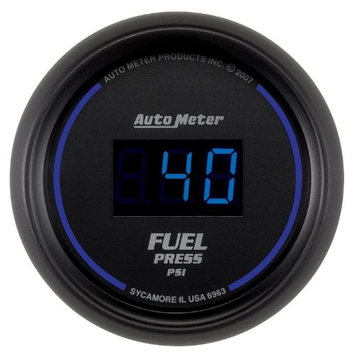 Picture of Autometer 52.4mm 1 - 100 PSI Black Digital Fuel Pressure Gauge