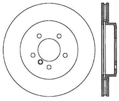 Picture of StopTech 2001 - 2005 BMW 330Ci 330i 330xi Front Left Cyro Slotted Rotor