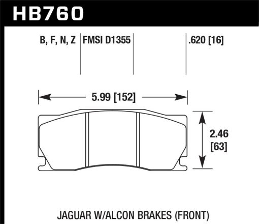 Picture of Hawk 08 - 12 Jaguar XKR HPS Front Brake Pads