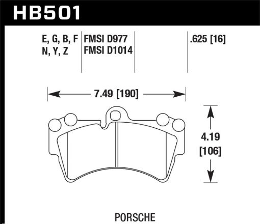 Picture of Hawk 07 - 15 Audi Q7 Base Premium HP Compound Front Brake Pads