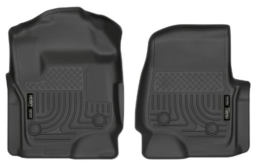 Picture of Husky Liners 17 Ford F - 250 Super Duty SuperCab WeatherBeater Black Floor Liners