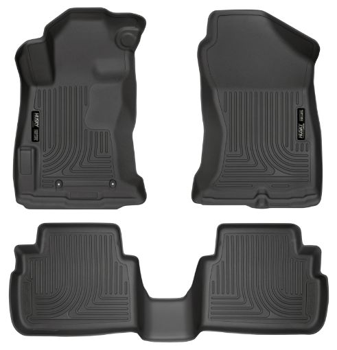 Picture of Husky Liners 2017 Subaru Impreza Weatherbeater Black Front 2nd Seat Floor Liners