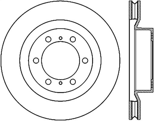 Picture of StopTech 15 - 17 Lexus GX Front Slotted Left Cryo Rotor