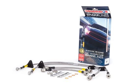 Picture of Goodridge 89 - 91 Honda CivicCRX (wRear Drum) Stainless Steel Brake Line Kit