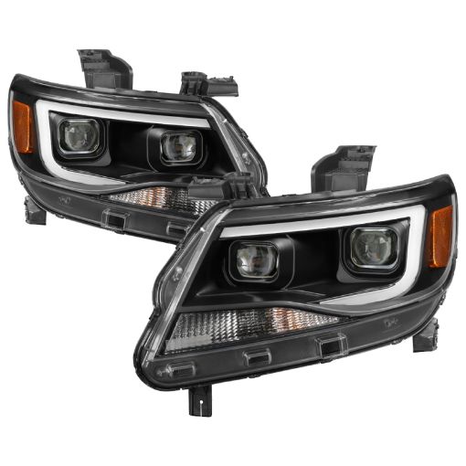 Picture of xTune Chevy Colorado 15 - 17 Halogen Only Projector Headlights - DRL - Black PRO - JH - CCO04 - LBDRL - BK