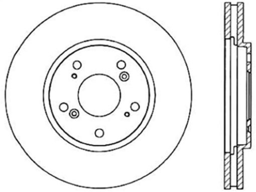 Picture of StopTech 91 - 96 Acura NSX Cryo Slotted Rear Left Sport Brake Rotor