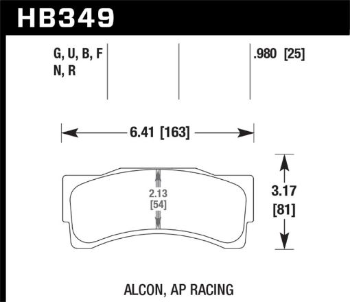 Picture of Hawk AP RacingAlcon Universal DTC - 70 Rear Race Brake Pads