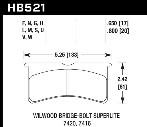 Picture of Hawk Willwood BB SL 7420 DTC - 60 Race Brake Pads