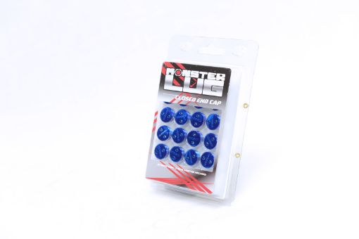 Picture of Wheel Mate Monster Lug Caps M14x1.50 Set of 20 - Blue - Plastic