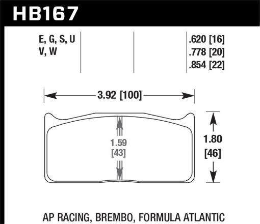 Picture of Hawk AP Racing DTC - 60 Race Brake Pads